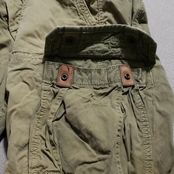 Abercrombie and Fitch Vintage Army Green Paratroop Cargo Pants Men' Size Medium - Picture 16 of 17